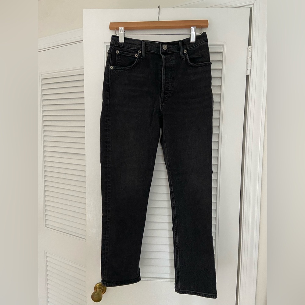 Women’s Black Agolde Straight Leg Jeans
